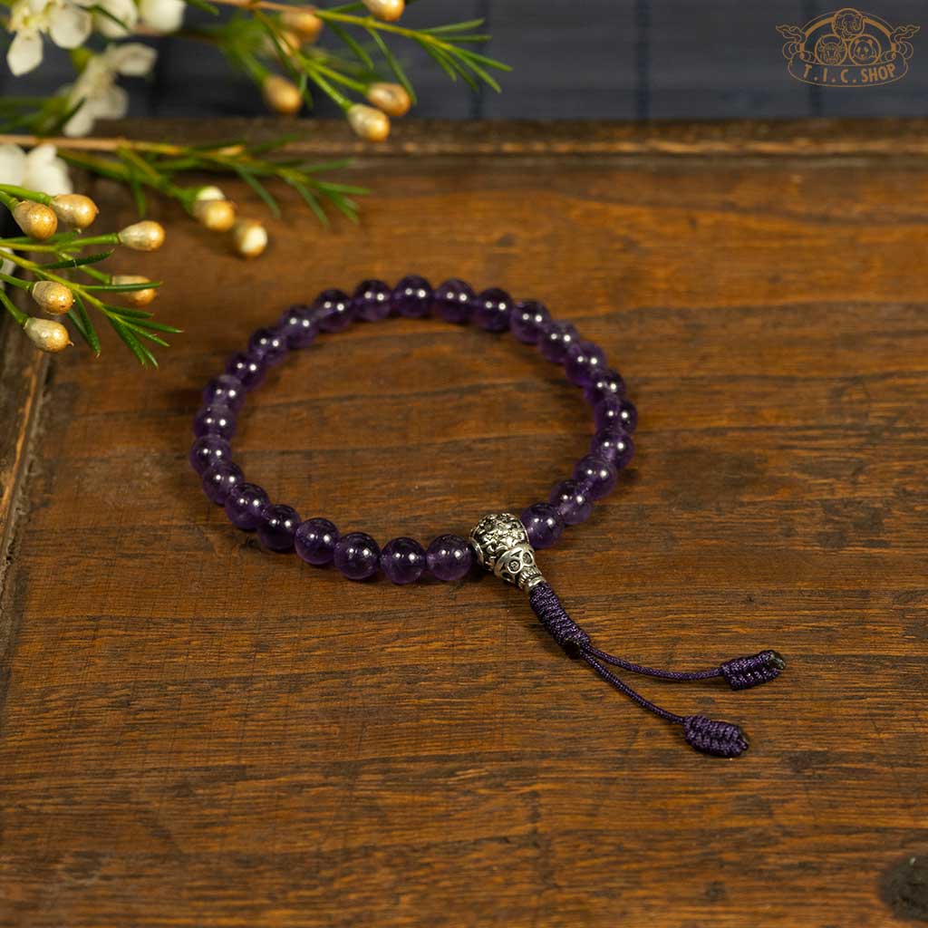 Amethyst 6mm Beads Wrist Mala