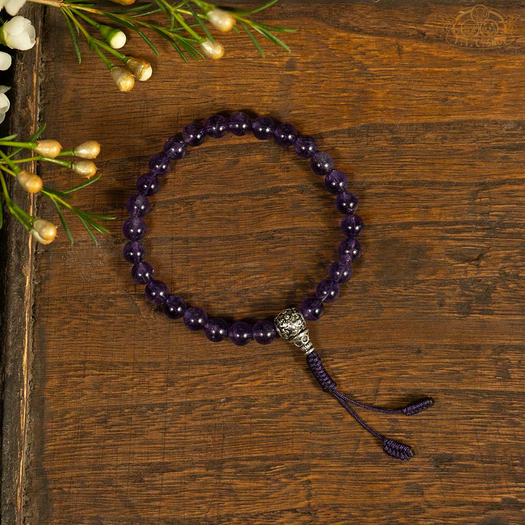 Amethyst 6mm Beads Wrist Mala