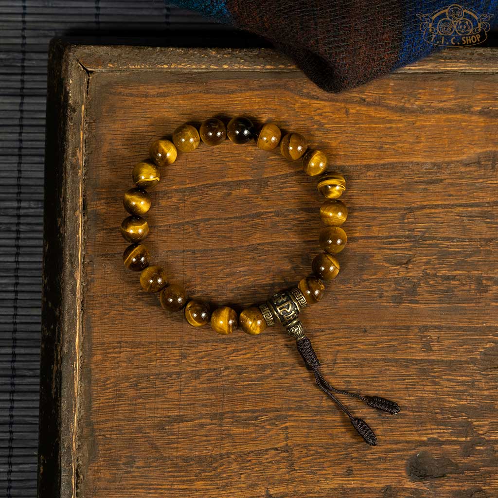 Yellow Tiger Eye 10mm Beads Wrist Mala