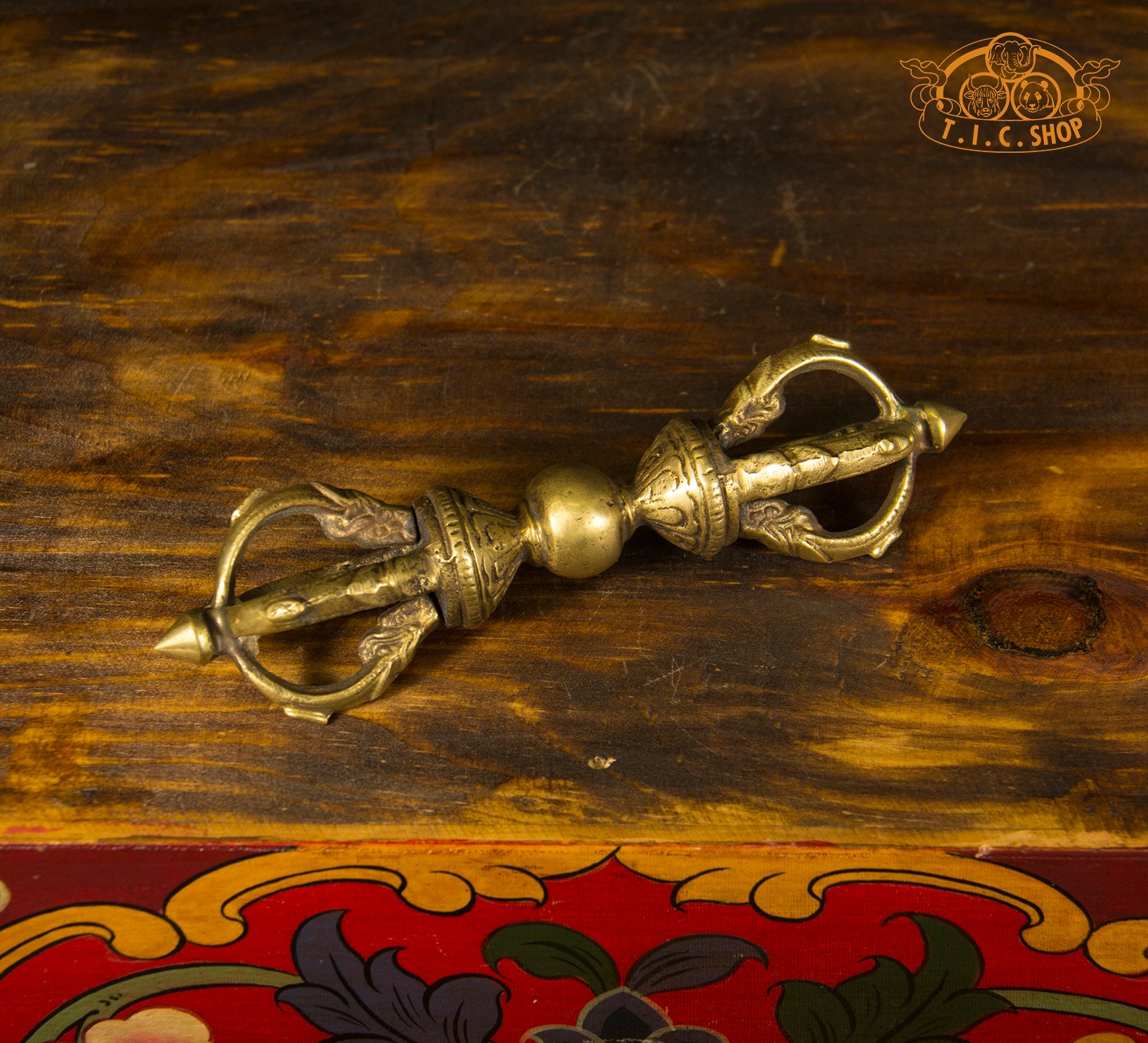 Tibetan Ritual Five-pronged Vajra Dorje Brass