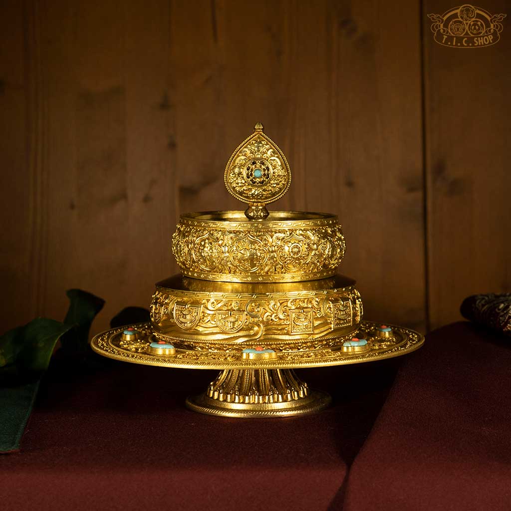 Brass Mandala Offering Set