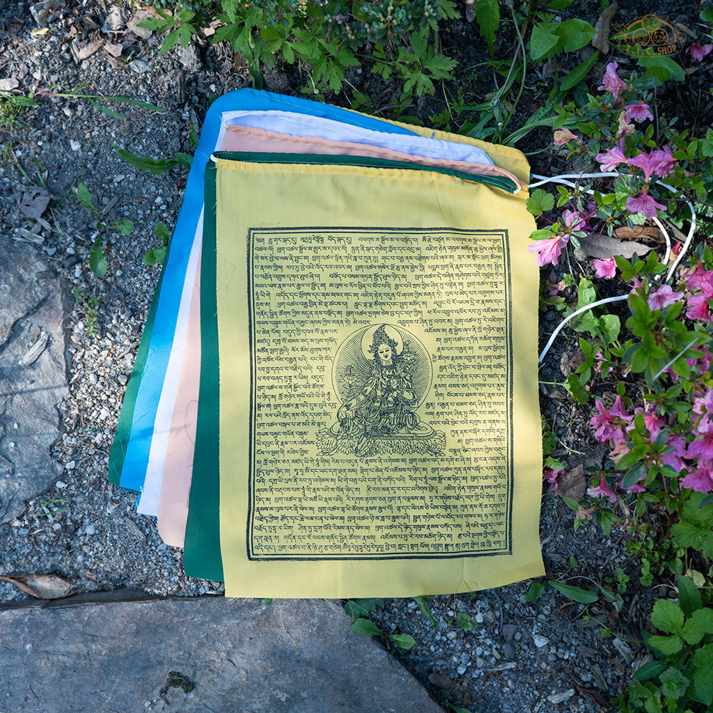 Hand-printed Cotton Tara Prayer Flags 4m