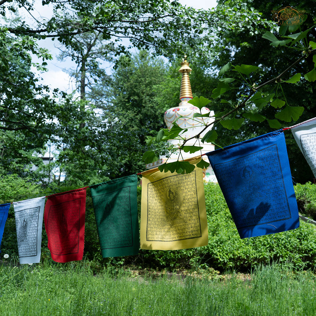 Hand-printed Cotton Tara Prayer Flags 6m