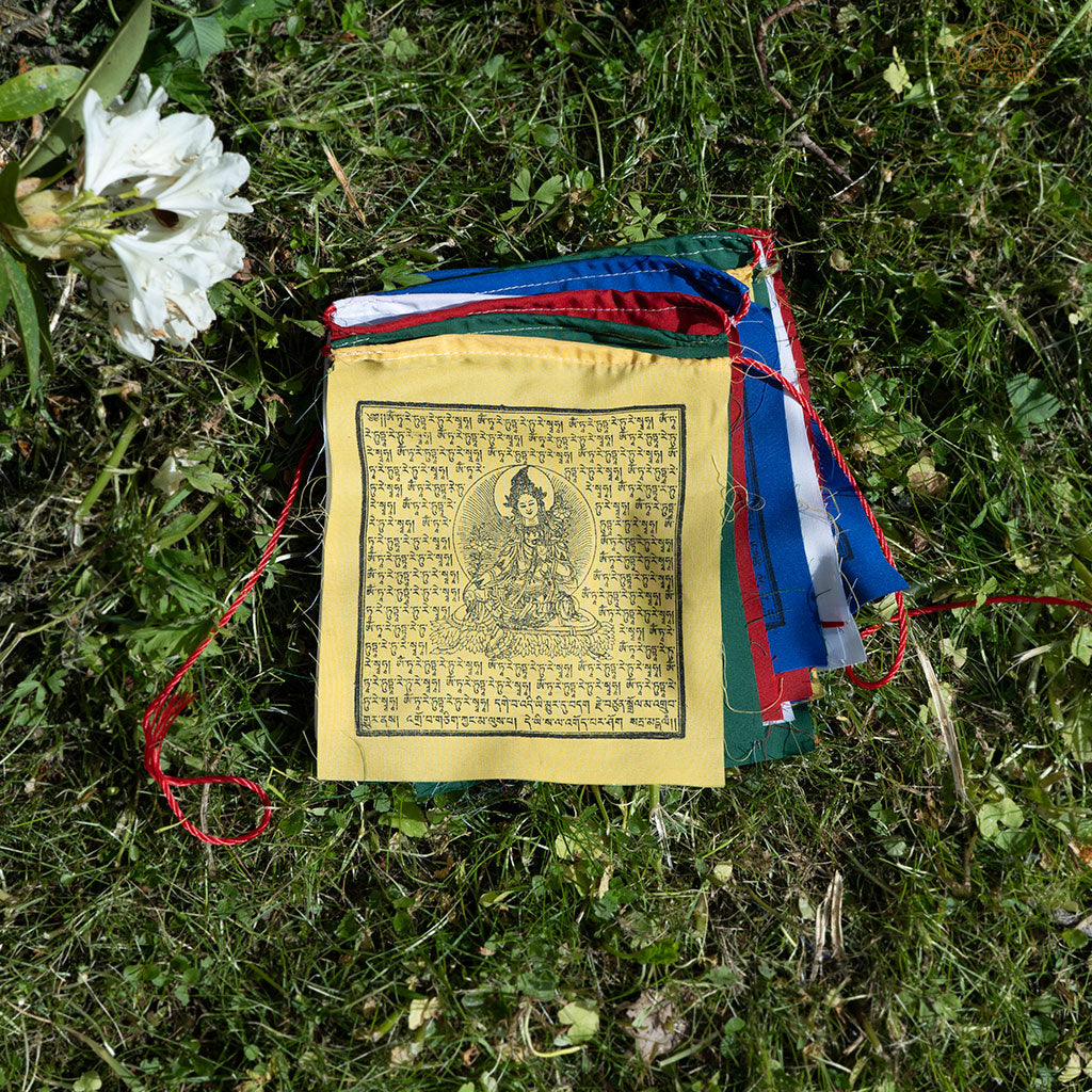 Hand-printed Cotton Tara Prayer Flags 6m