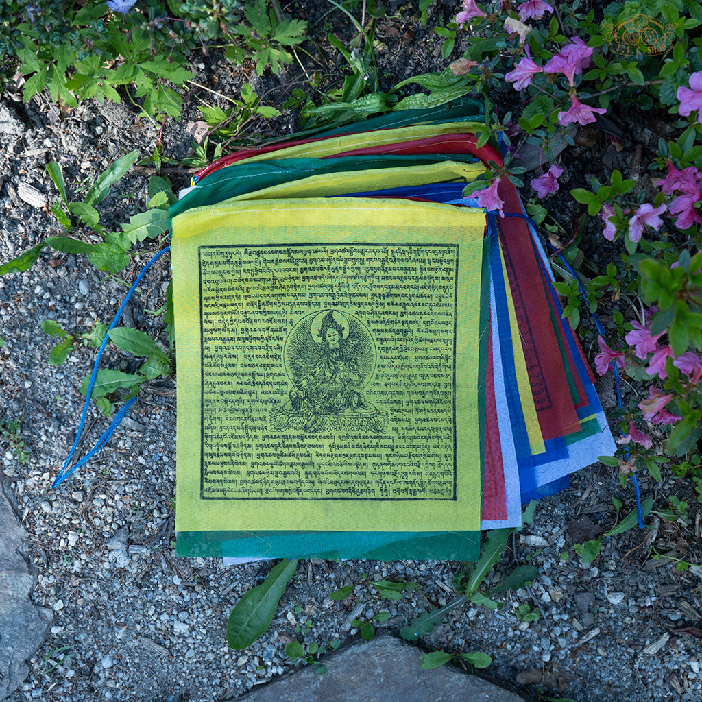 Hand-printed Tara Prayer Flags 8m