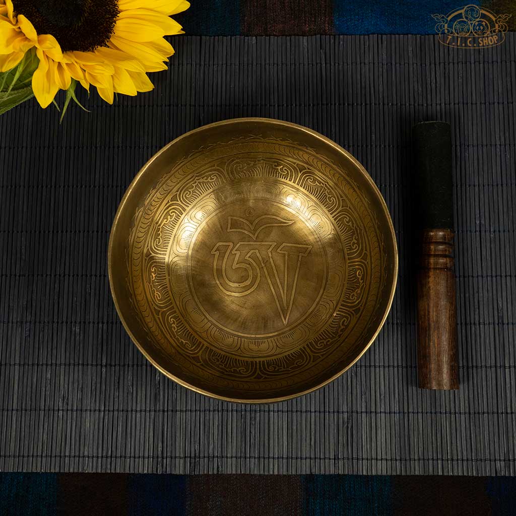 Om Symbol Singing Bowl Set