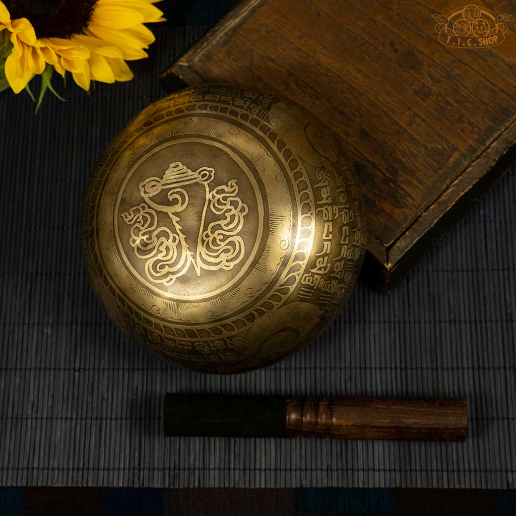 Om Symbol Singing Bowl Set