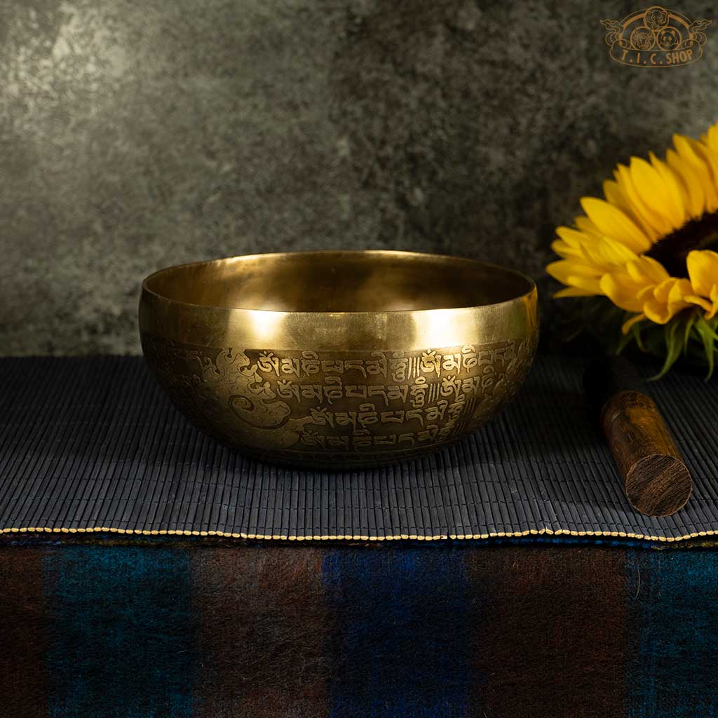 Om Symbol Singing Bowl Set