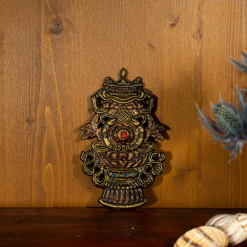 Tibetan Buddhist Eight Auspicious Symbol Wall Hanger Decor