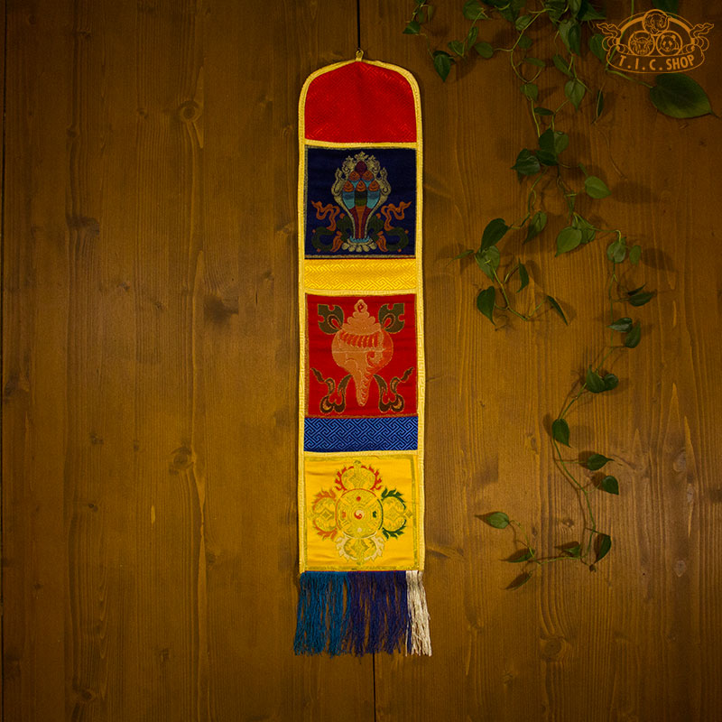 Brocade Embroidery 3 Pockets Wall Hanging Organizer