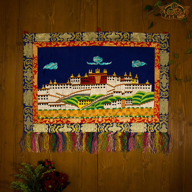 Potala Palace Embroidery Brocade Tibetan Traditional Wall Decoration
