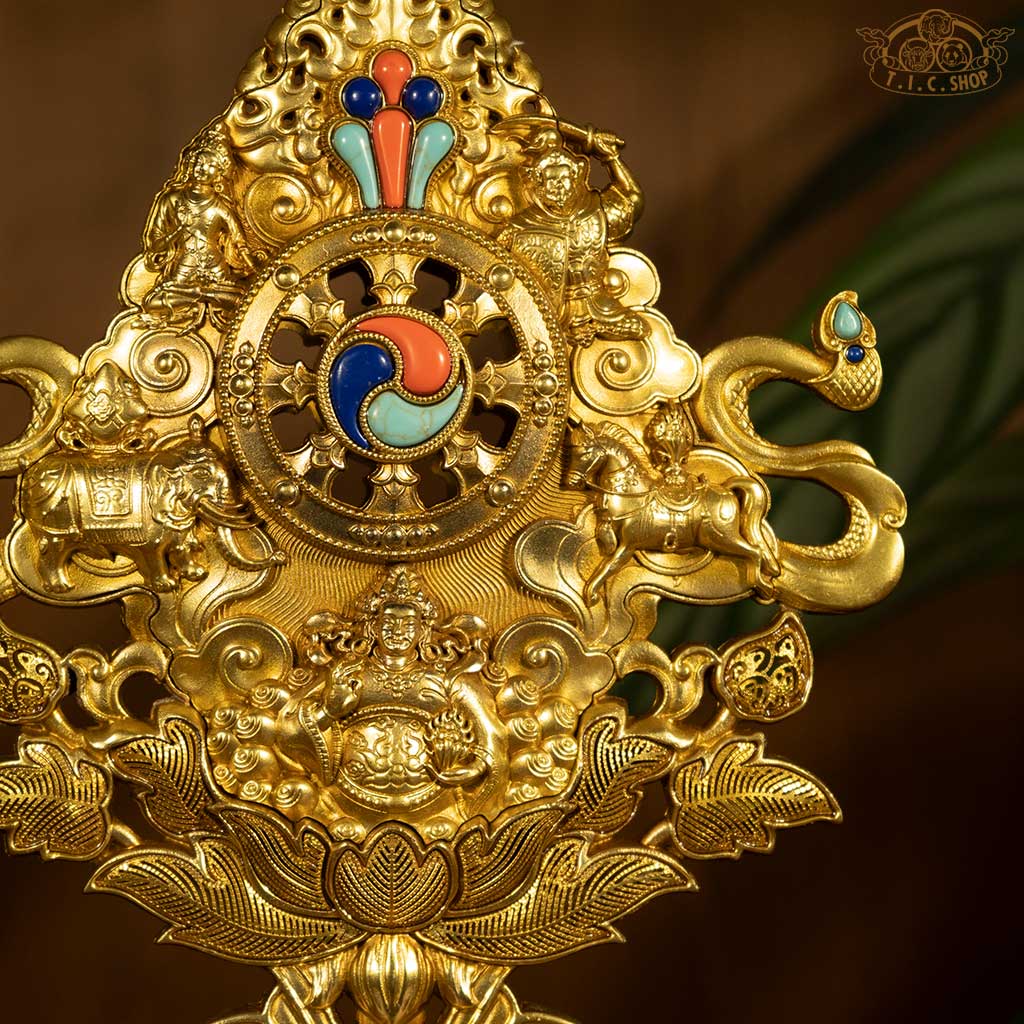 Seven Precious Emblems of Royalty Buddhist Altar Decoration