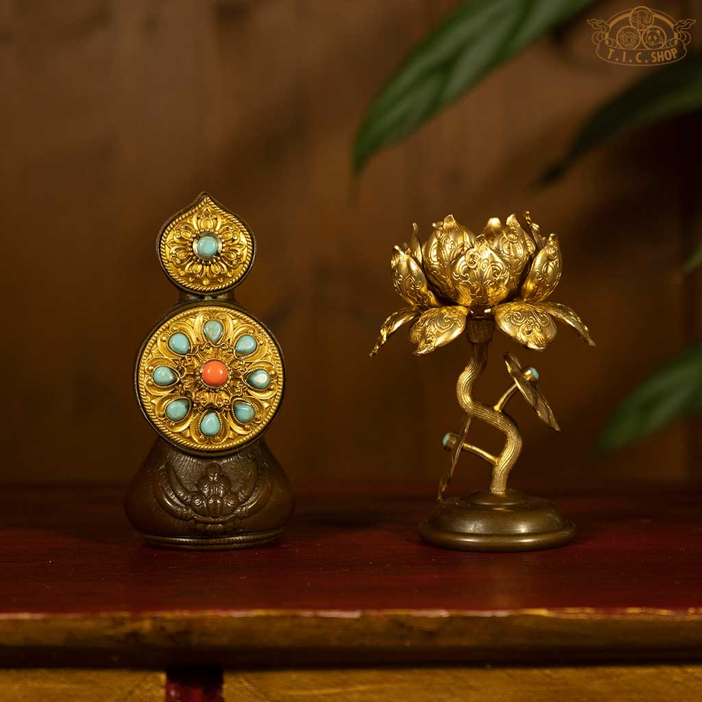 Flower & Torma Buddhist Altar Decoration