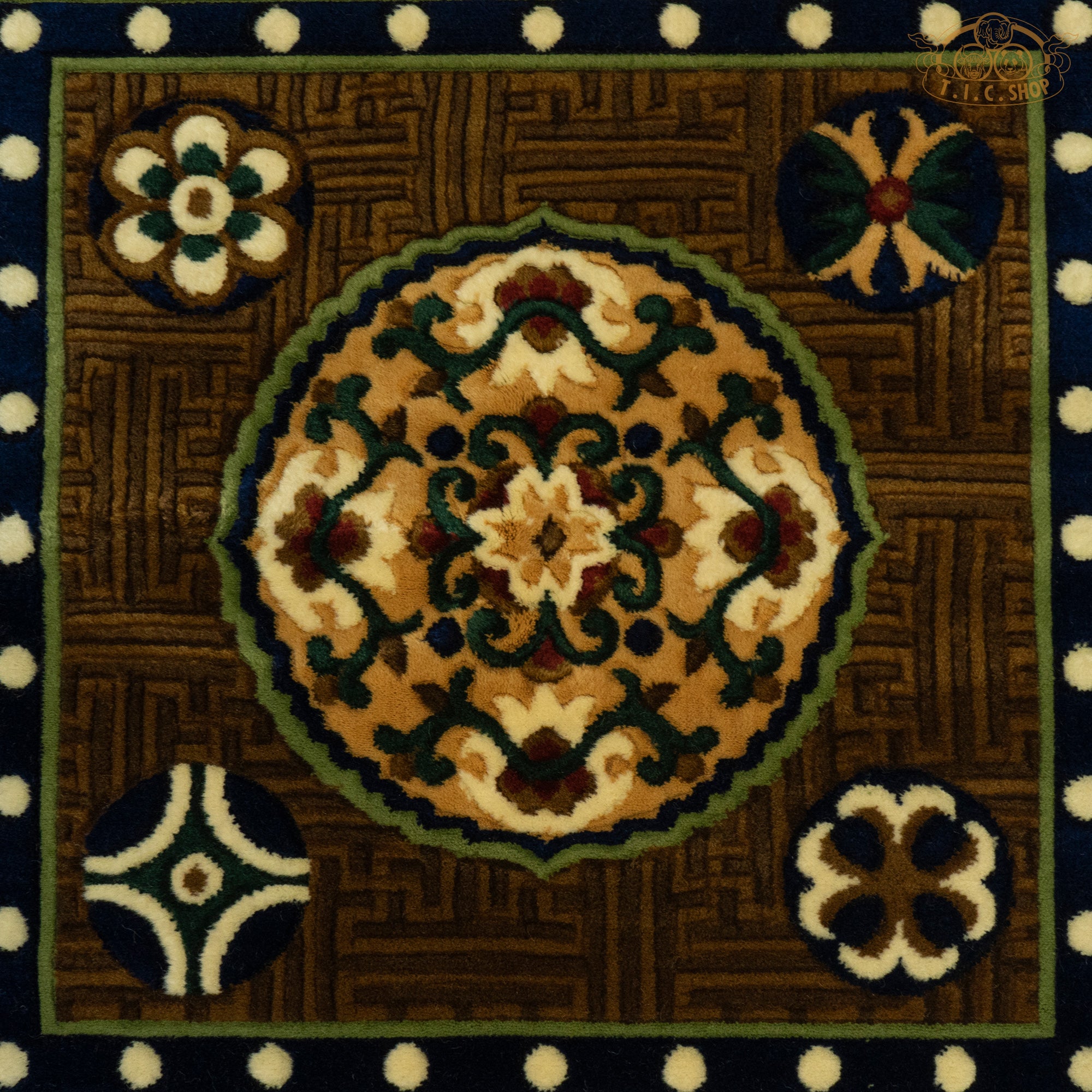 Tibetan Wool Carpet 80x80 cm