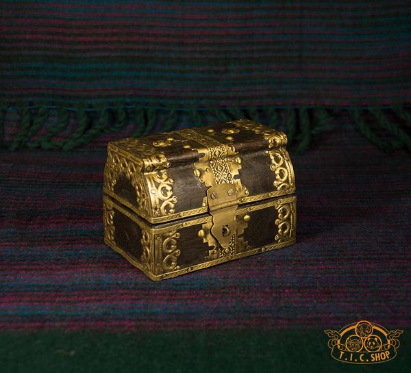 Indian Wooden Treasure Chest Jewelry Box