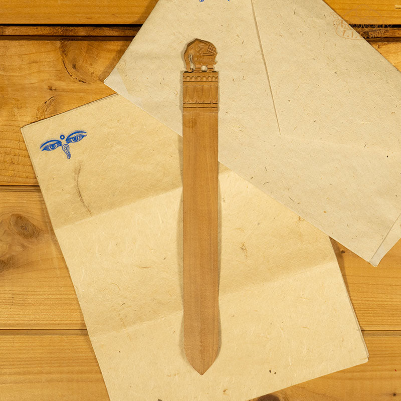 Hand Carved Wooden Envelope Opener