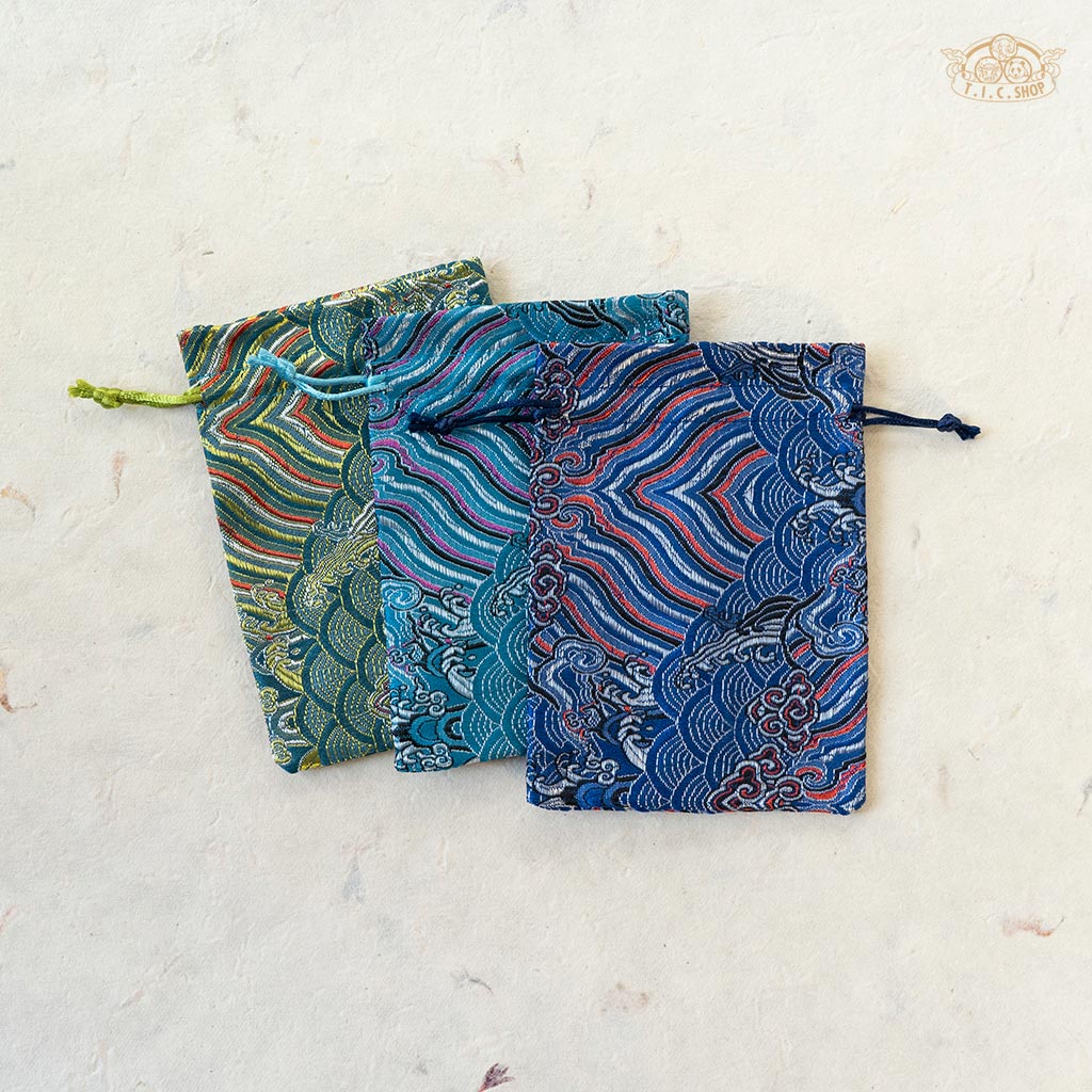 Wave Pattern Brocade Bag