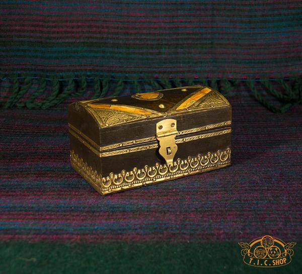 Yak Bone Inlays Indian Wooden Treasure Chest Jewelry Box