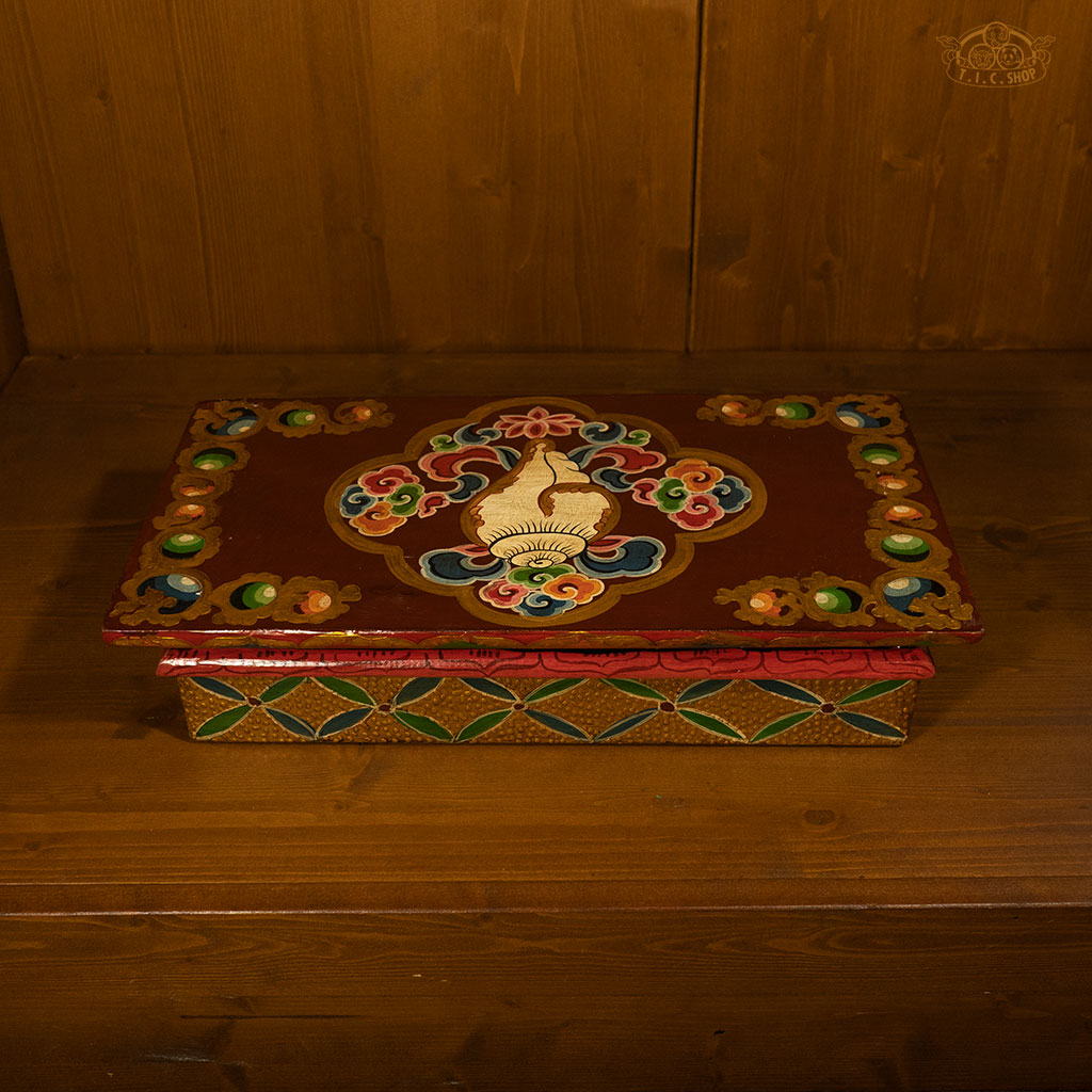 Tibetan Choktse meditation table folded flat for easy storage