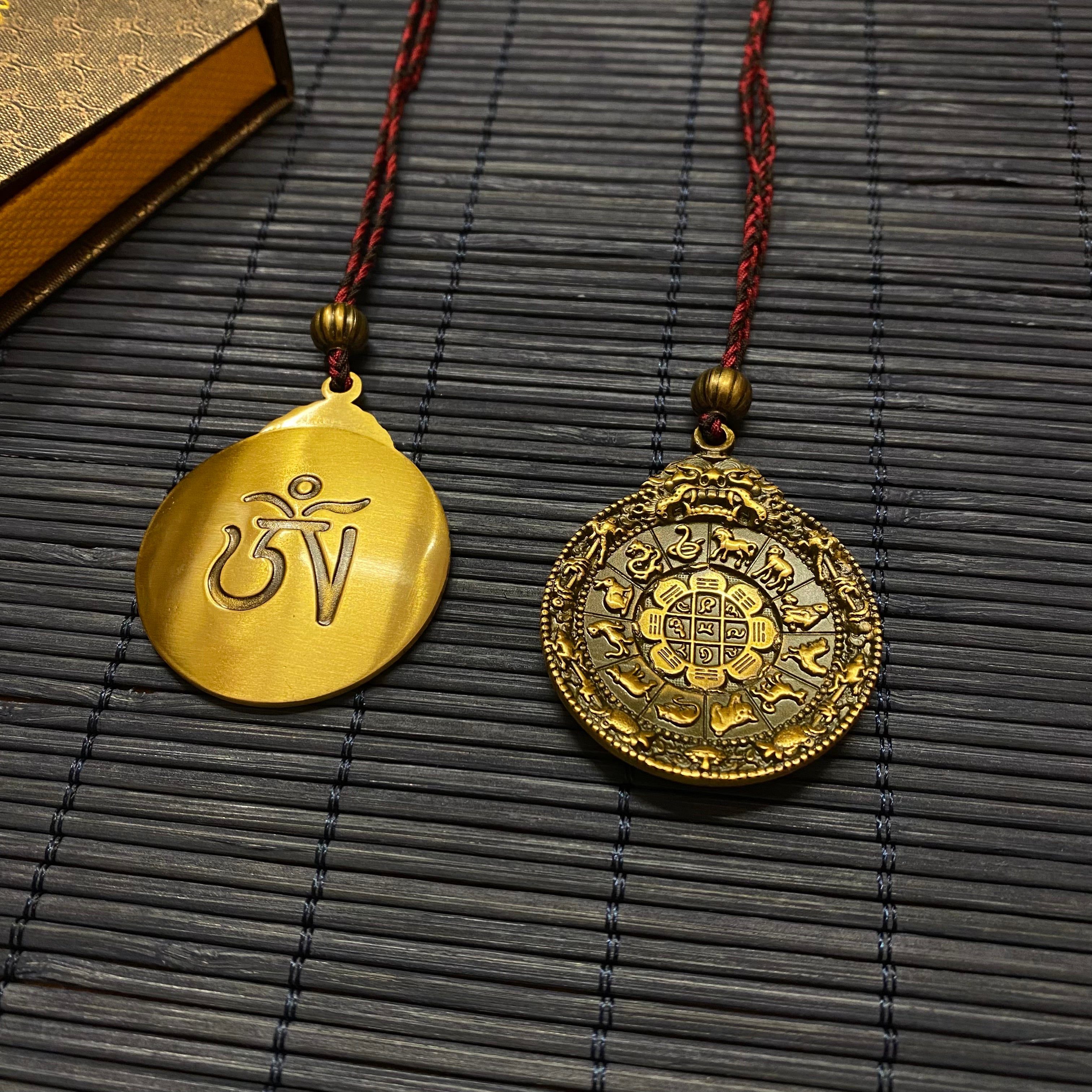Nine Palace Eight Trigrams Twelve Zodiac Signs Amulet Pendant