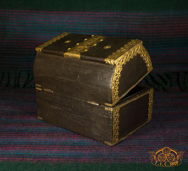 Indian Wooden Treasure Chest Jewelry Box