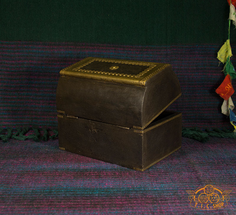 Indian Wooden Treasure Chest Jewelry Box