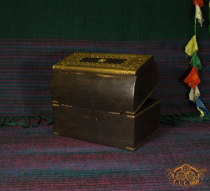 Indian Wooden Treasure Chest Jewelry Box
