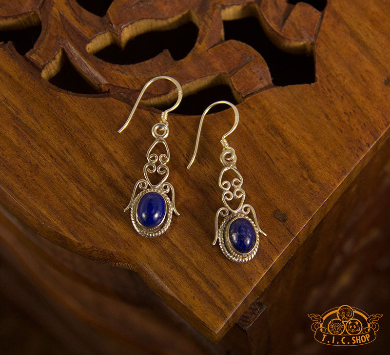 Lapis Lazuli Silver Earrings