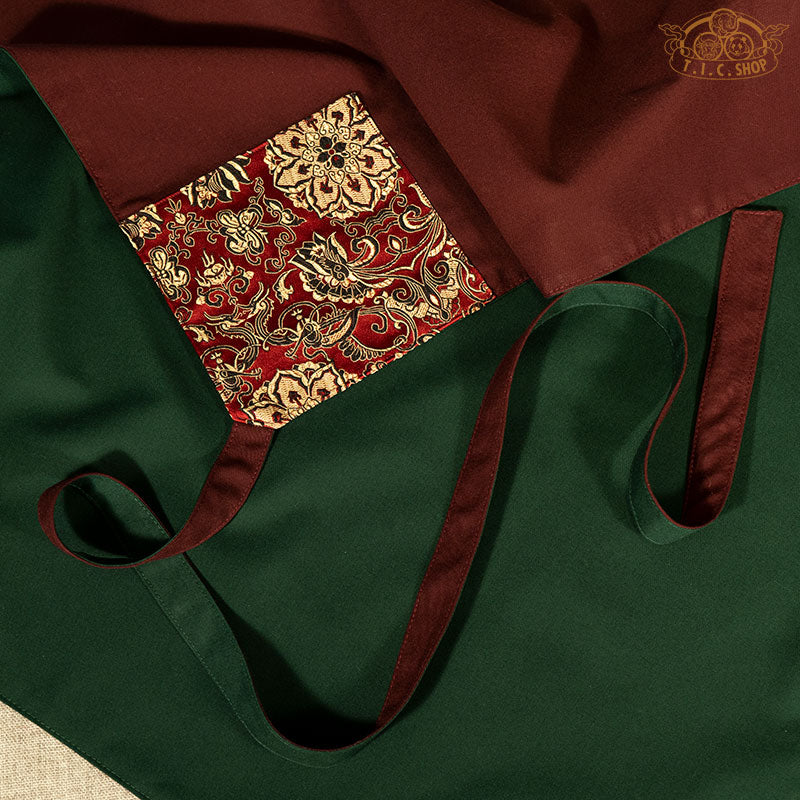 Detail of handmade Mandala Set Cloth showing intricate brocade patterns and fine craftsmanship.