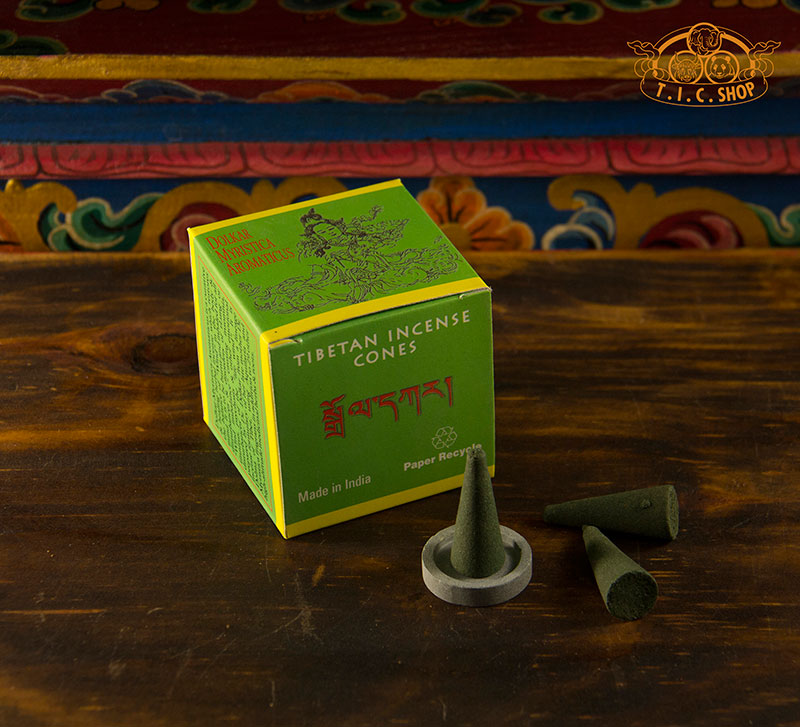 Dolkar Myristica Tibetan herbal incense with Aquilaria and Myristica for wind balance. Non-toxic Tibetan incense from lineage formulary for emotional and sleep disturbances.Tibetan herbal incense for meditation, wind imbalance relief, and safe inhalation
