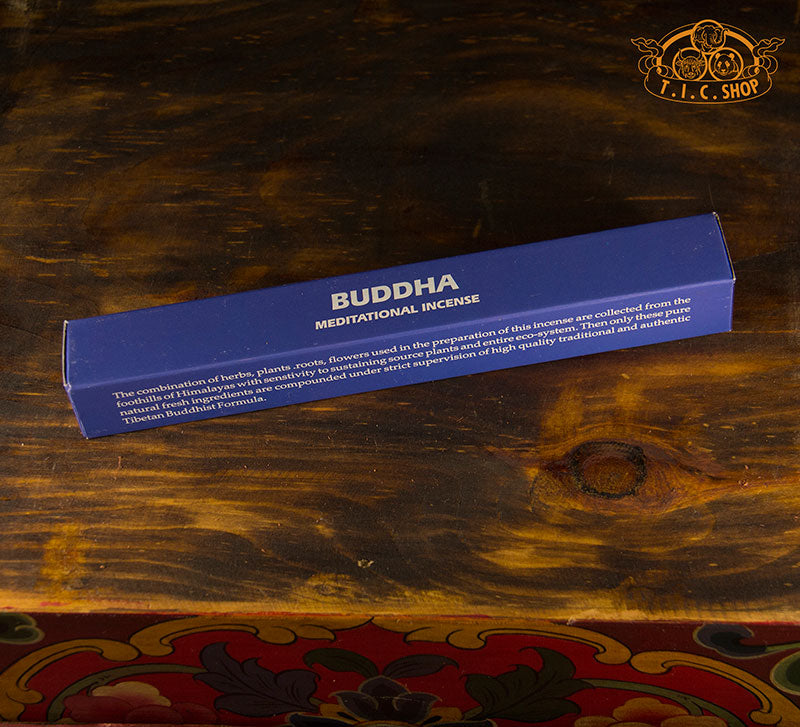 Buddha Meditation incense with herbal ingredients for peace, harmony, and meditation. Non-toxic Tibetan incense based on Nagarjuna’s formulas for spiritual offering and purification