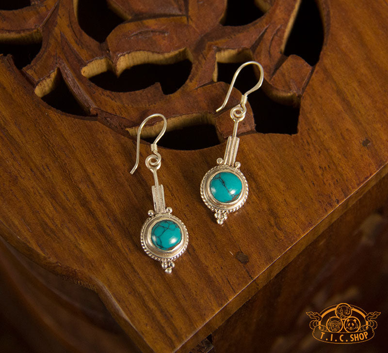 Turquoise Silver Earrings
