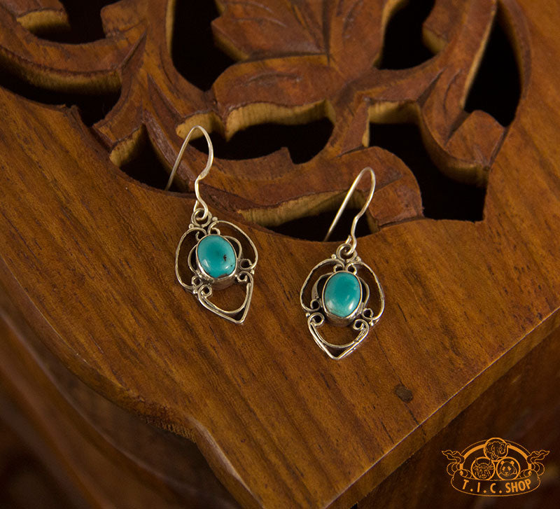 Turquoise Silver Earrings