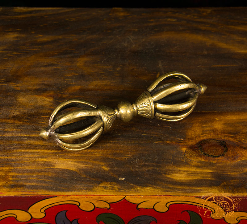 Tibetan Ritual Nine-pronged Vajra Dorje Brass