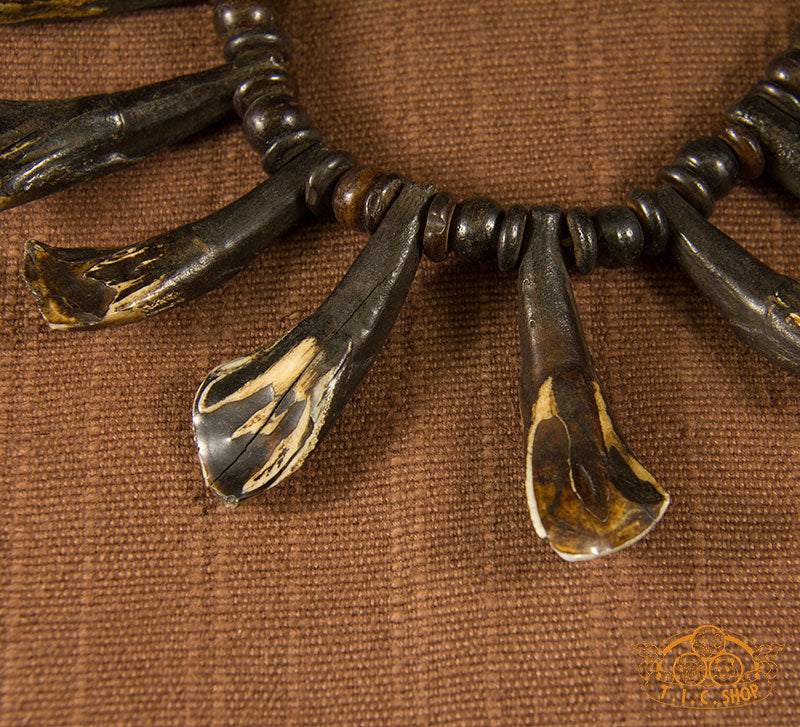 Vintage Yak Bone Amulet Necklace