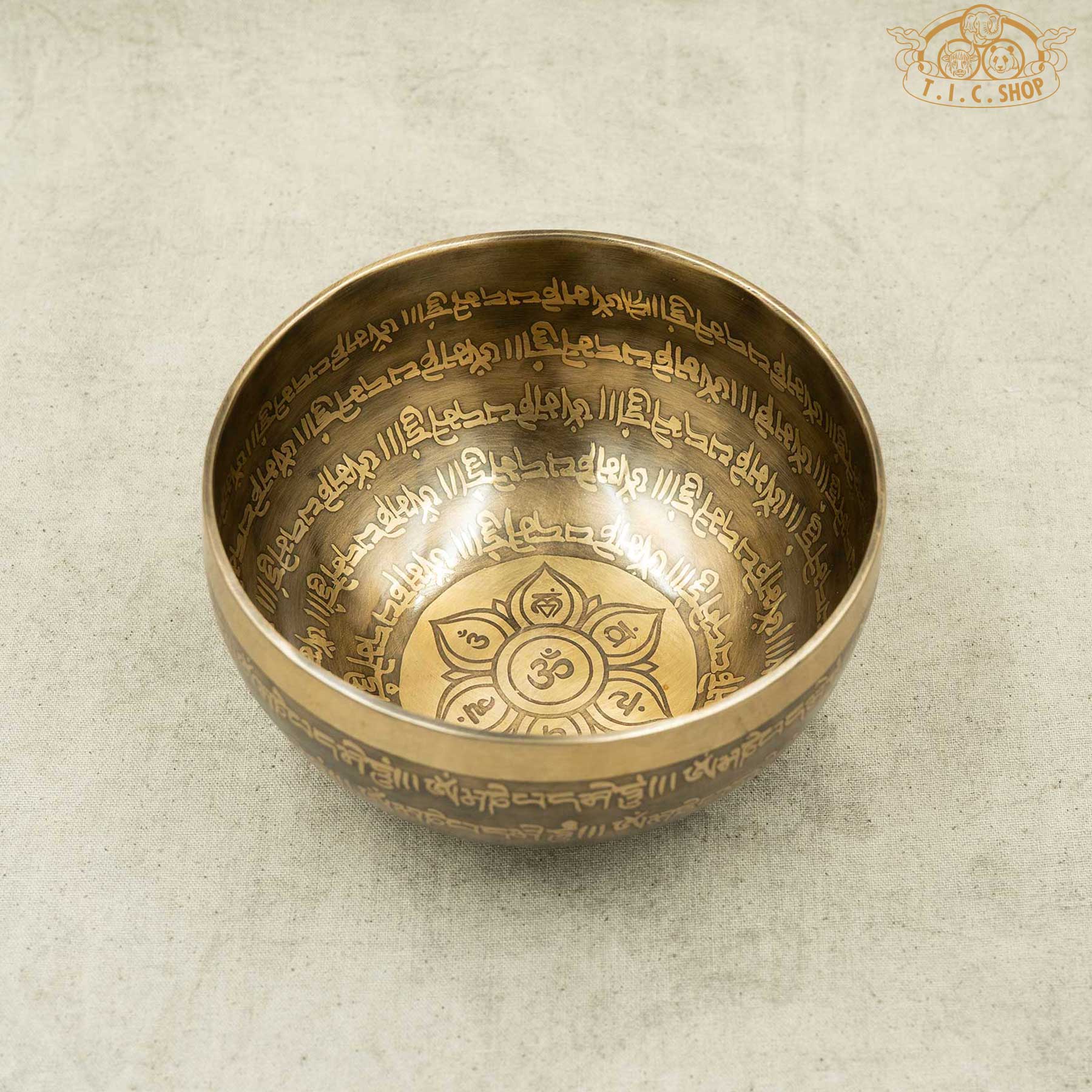 7 Chakra Lotus Brass Singing Bowl 15cm