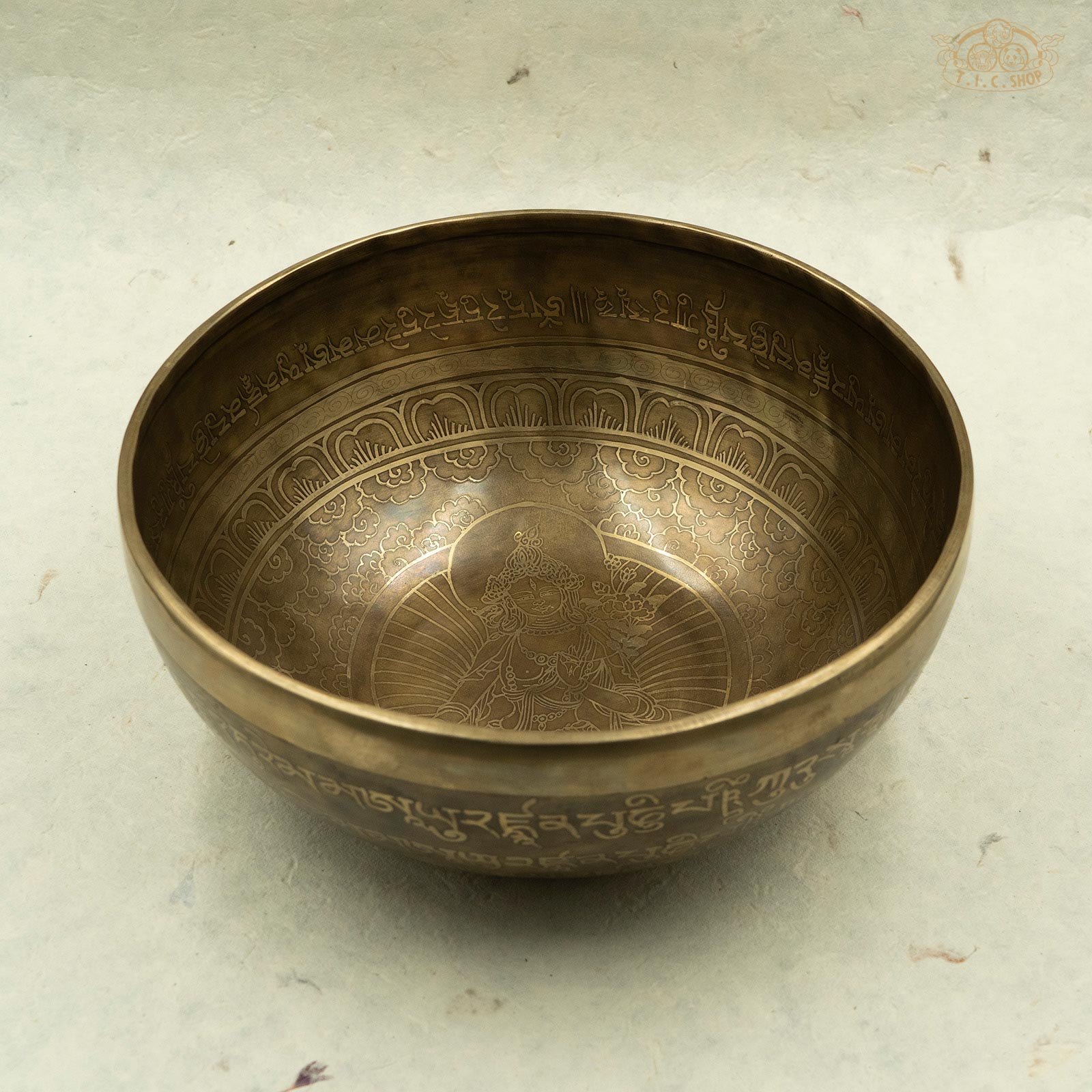 White Tara Singing Bowl 23.5cm