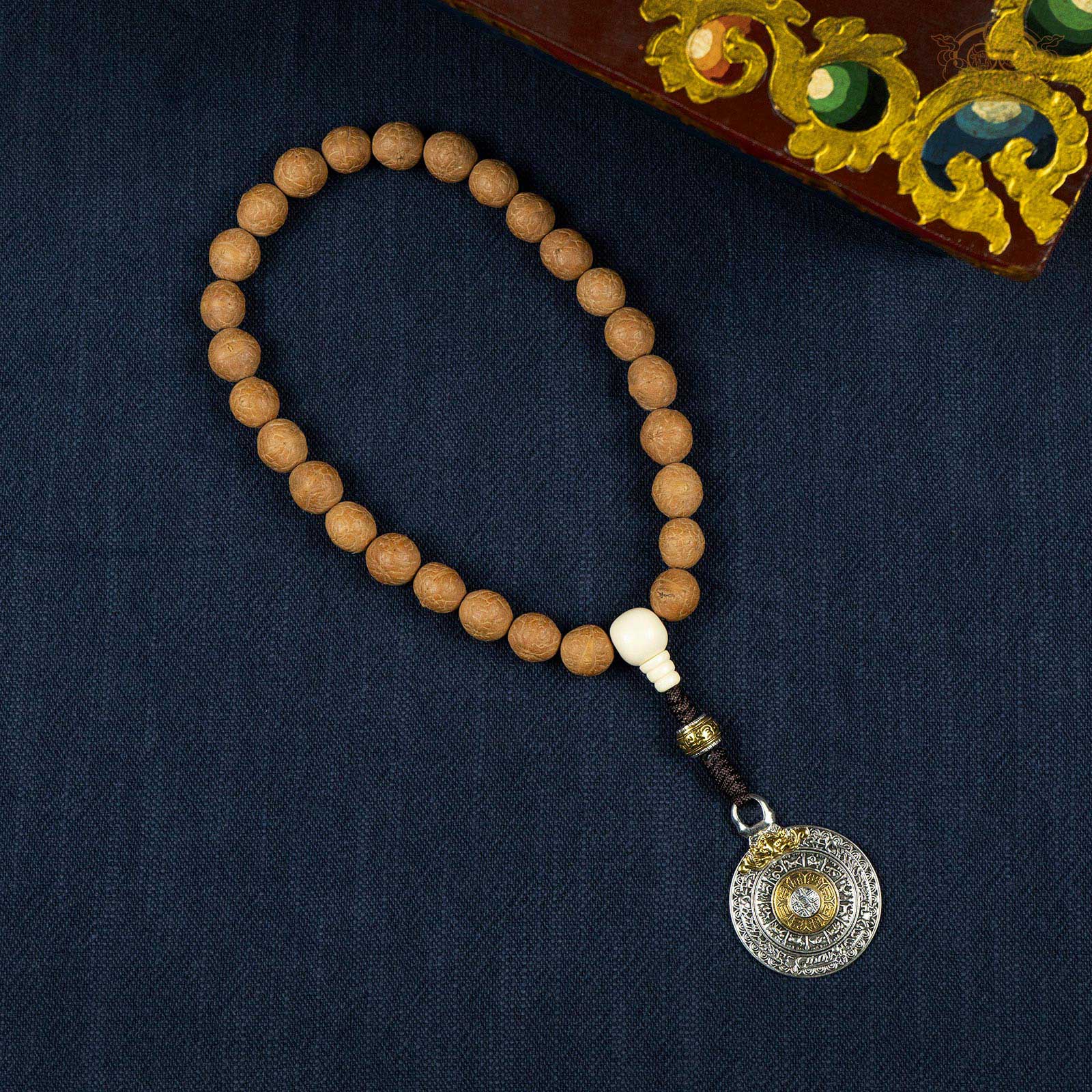 Natural Bodhi Seed Phoenix eye 21-Bead Prayer Mala