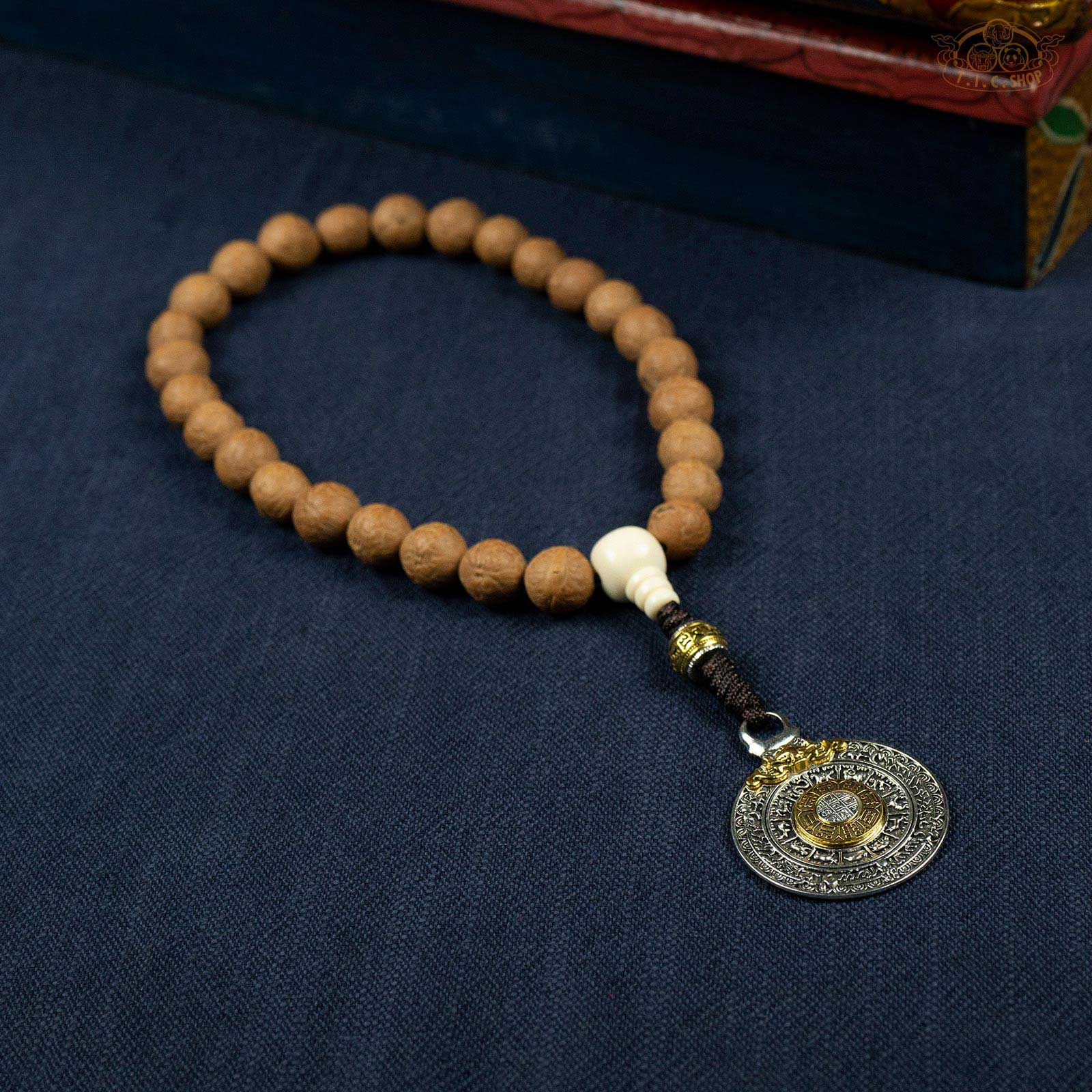 Natural Bodhi Seed Phoenix eye 21-Bead Prayer Mala