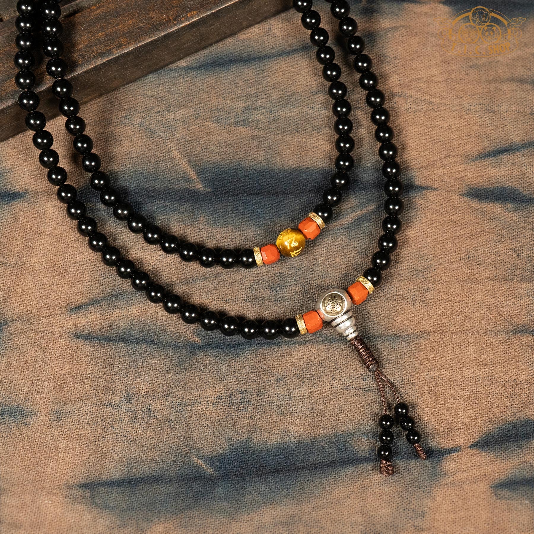 Obsidian 6mm 108-Bead Traditional Prayer Mala