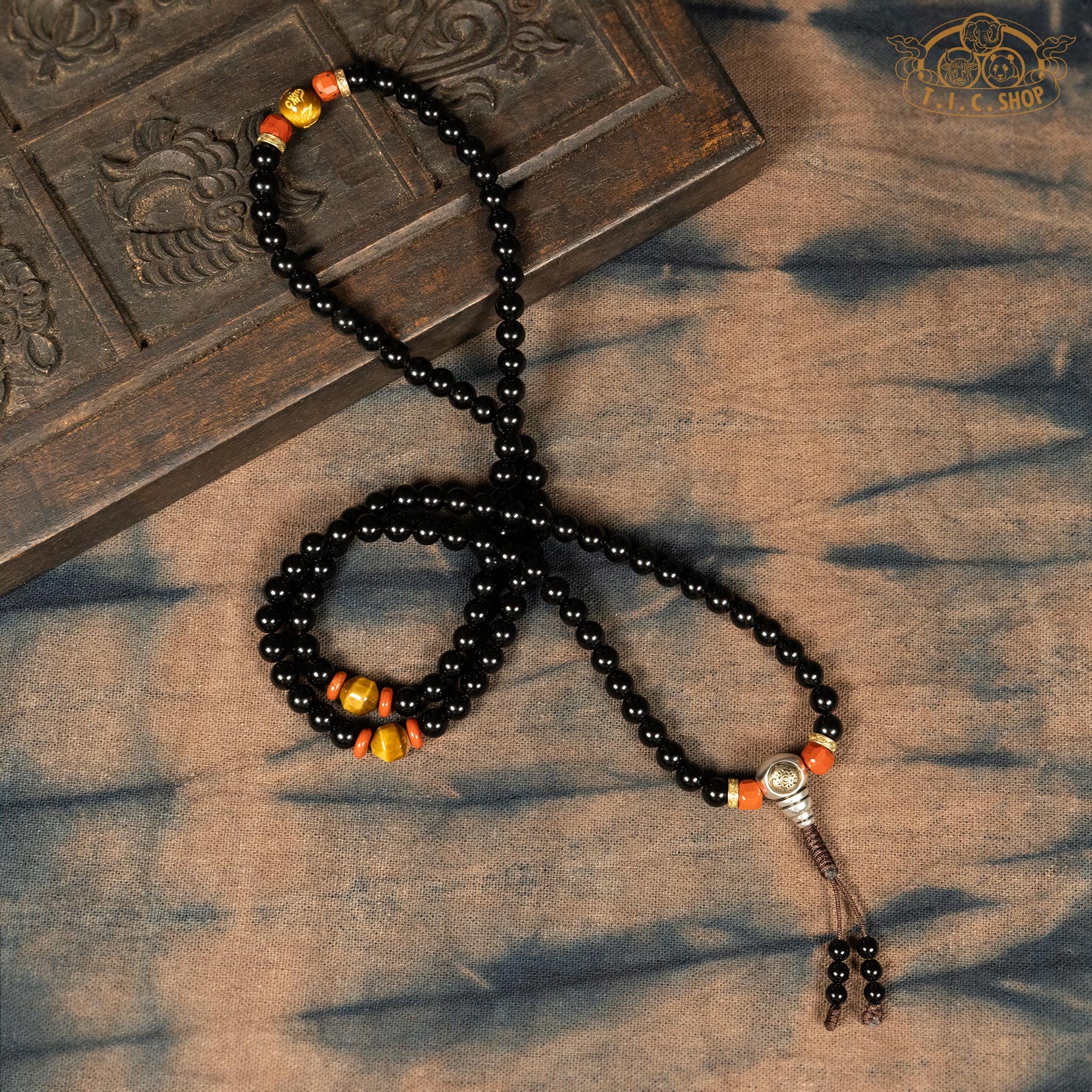 Obsidian 6mm 108-Bead Traditional Prayer Mala