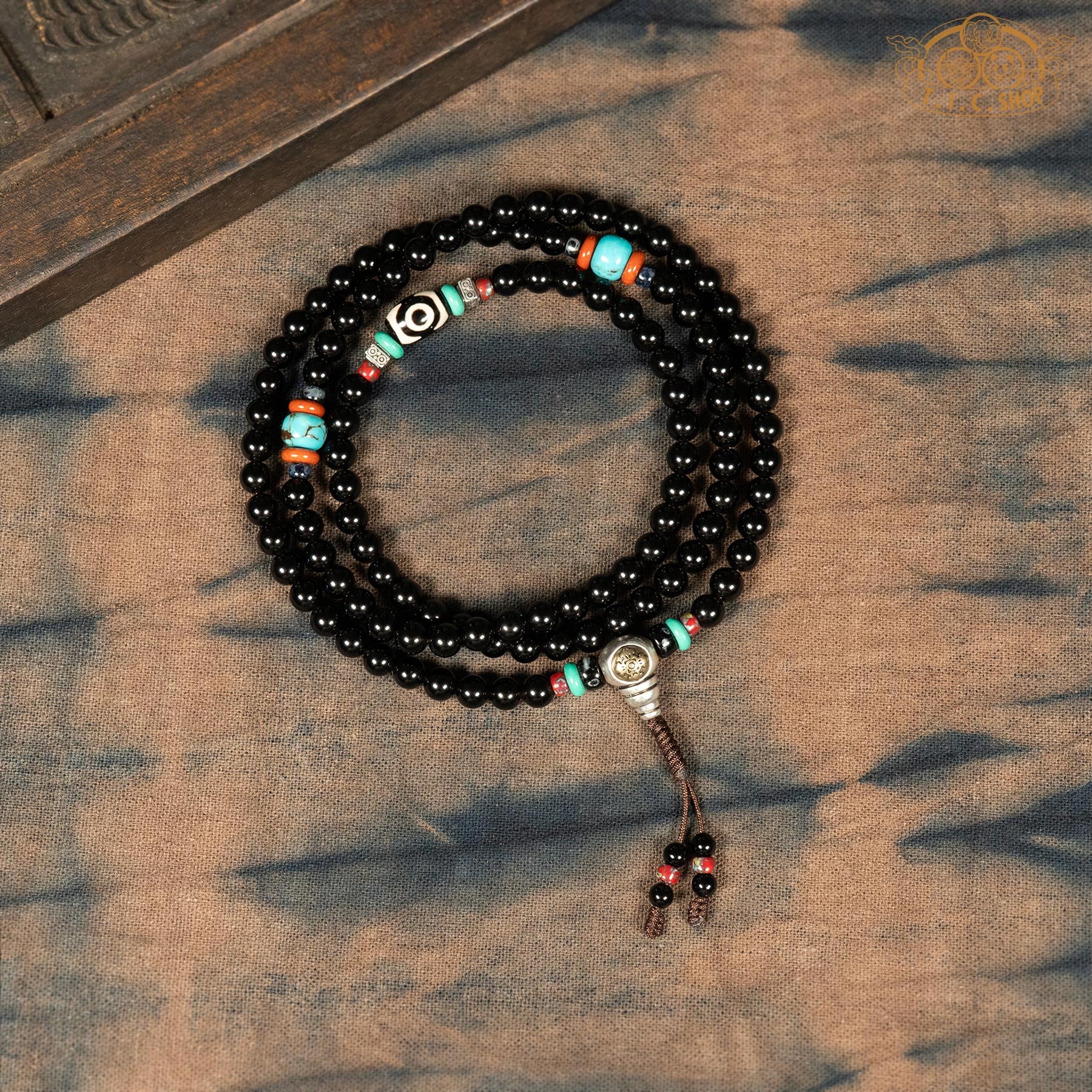 Obsidian 6mm 108-Bead Traditional Prayer Mala