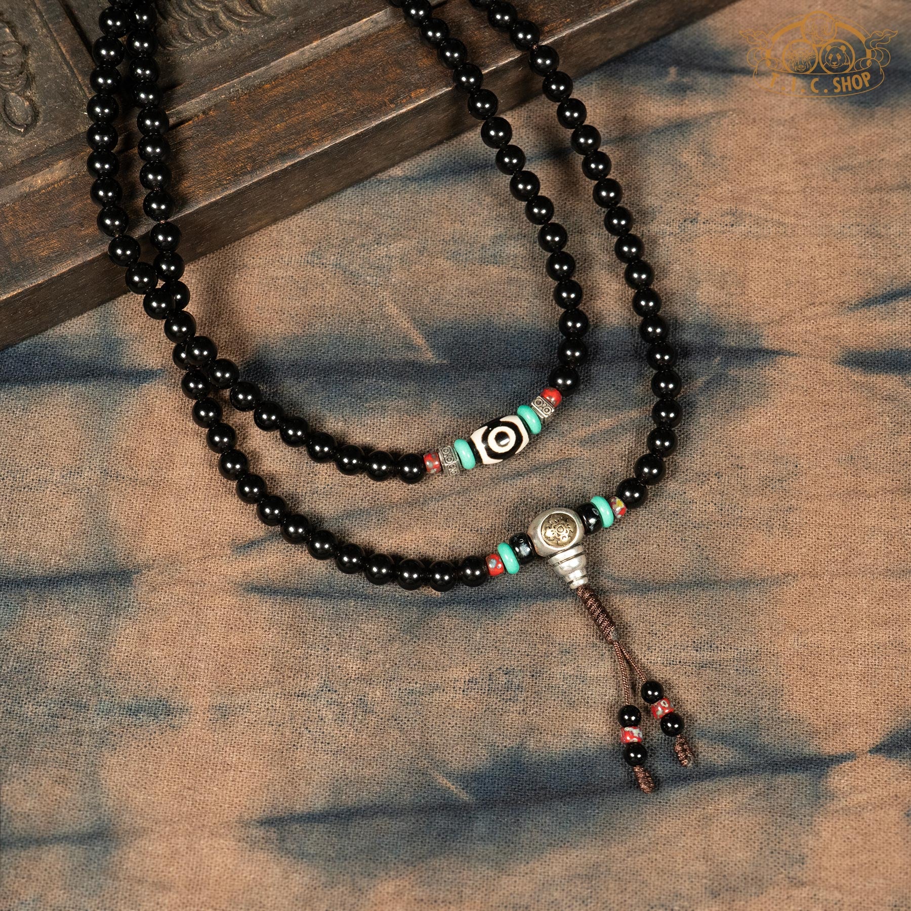 Obsidian 6mm 108-Bead Traditional Prayer Mala