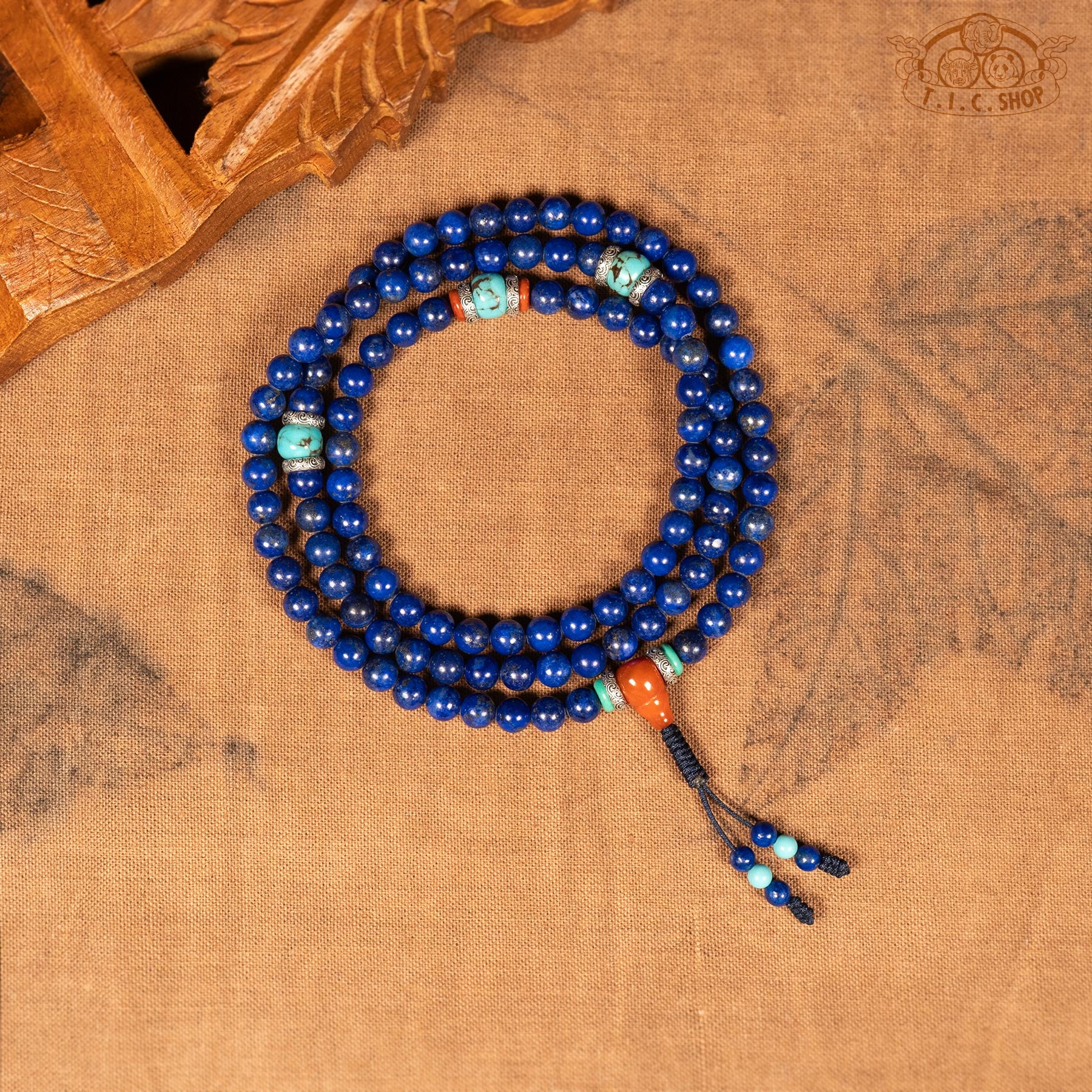 Lapis Lazuli 6mm 108-Bead Traditional Prayer Mala