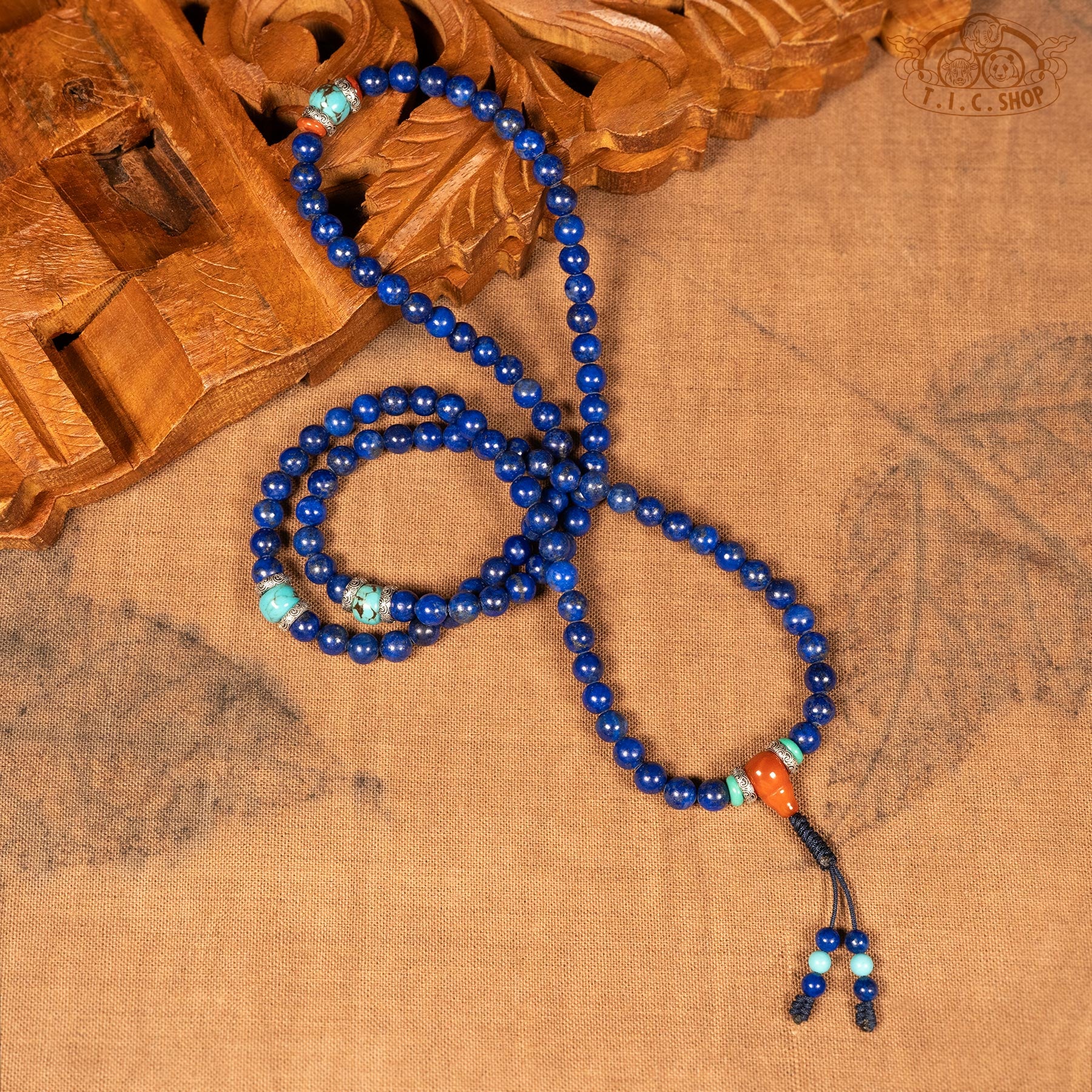 Lapis Lazuli 6mm 108-Bead Traditional Prayer Mala