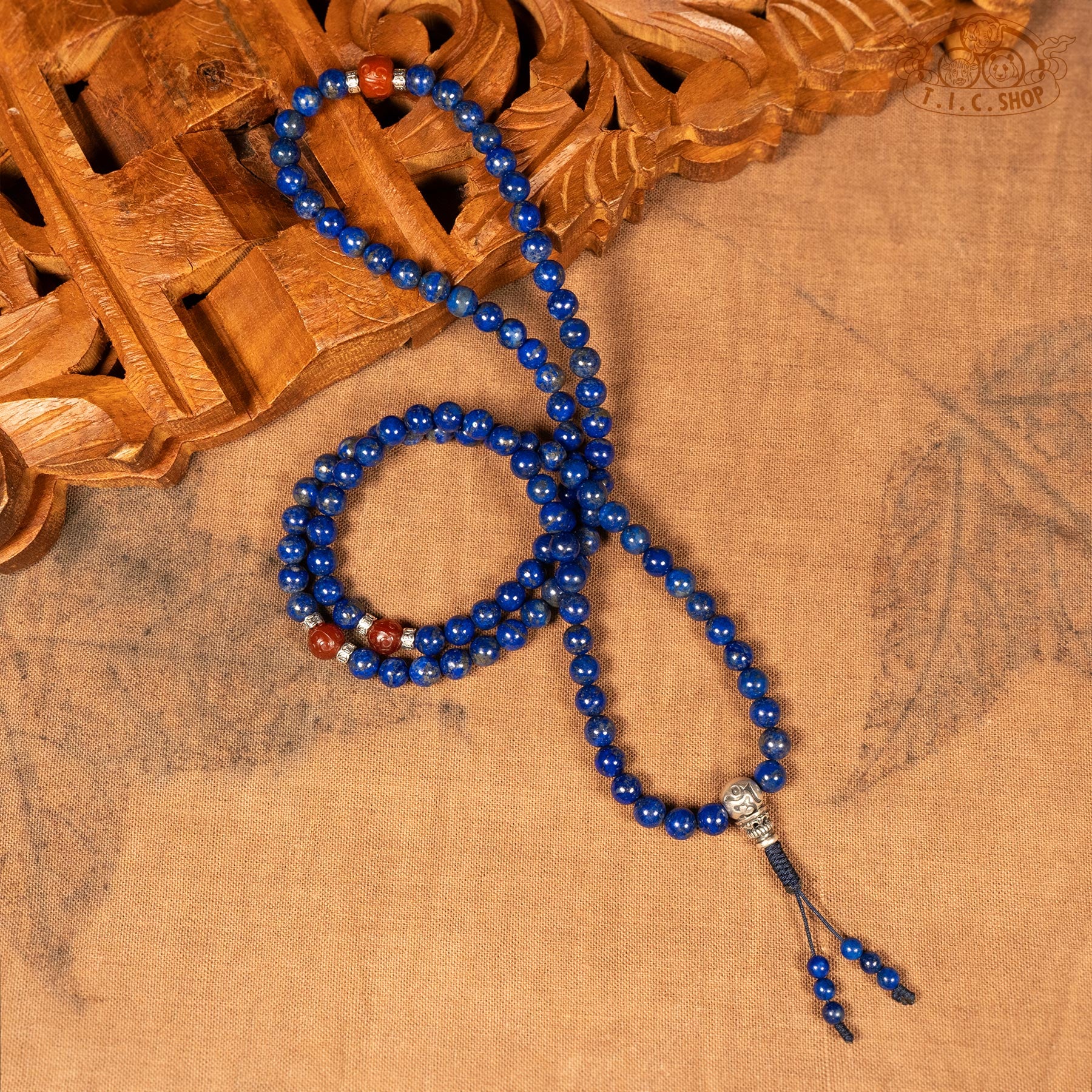 Lapis Lazuli 7mm 108-Bead Traditional Prayer Mala