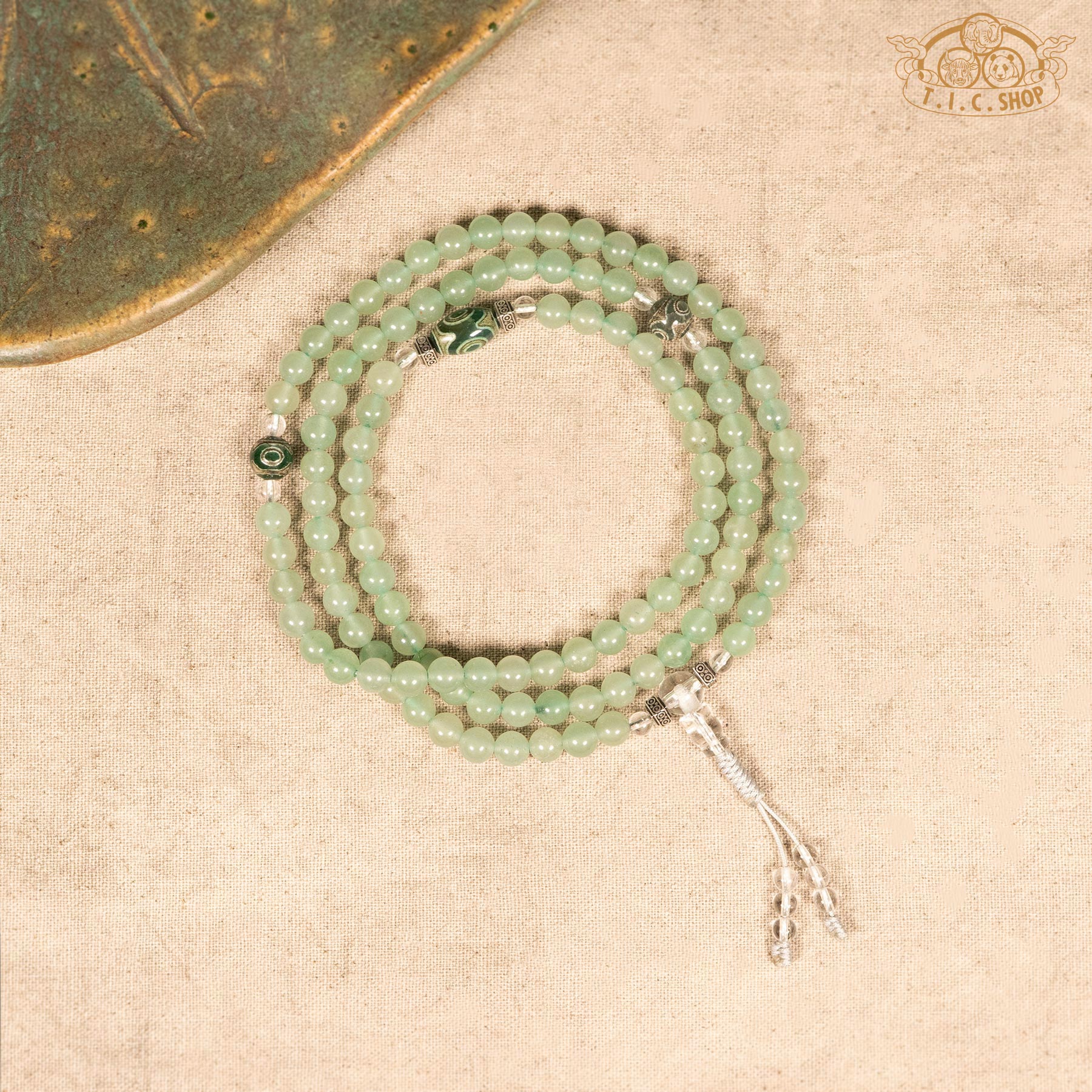 Aventurine 6mm 108-Bead Traditional Prayer Mala