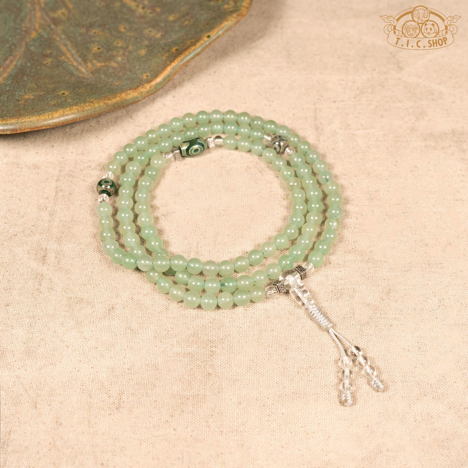 Aventurine 6mm 108-Bead Traditional Prayer Mala