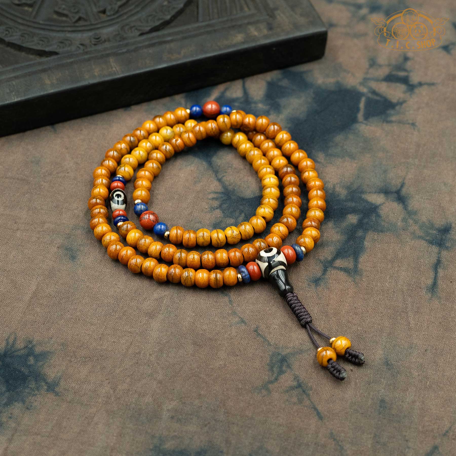 Yak Bone 7mm 108-Bead Traditional Prayer Mala