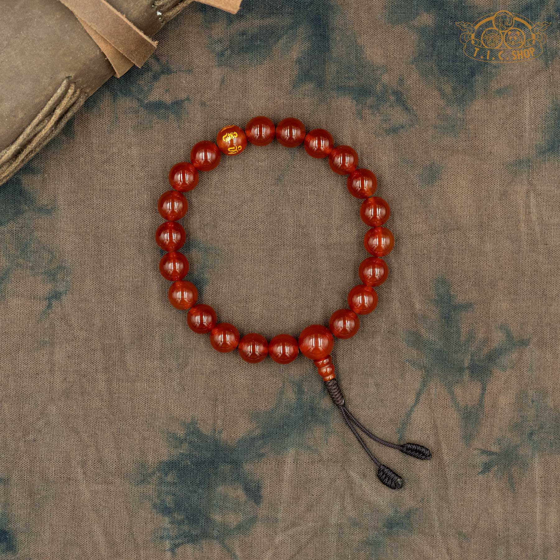 Red Agate 10mm Beads Wrist Mala